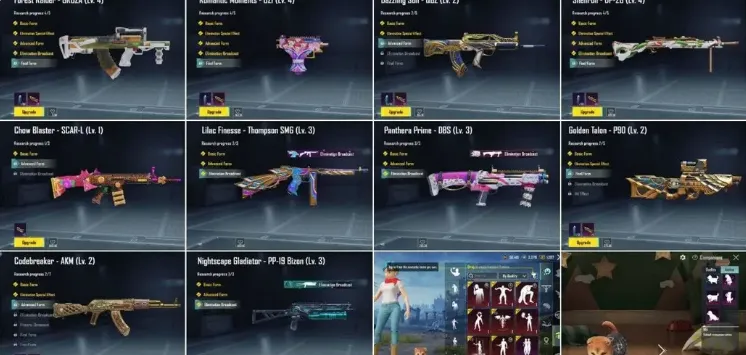 PGM554 Glacier M416 Lvl 3, Groza Lvl 4, Mythic Sets, Tier Ace Dominator Asia, Shiba Inu Max (G)